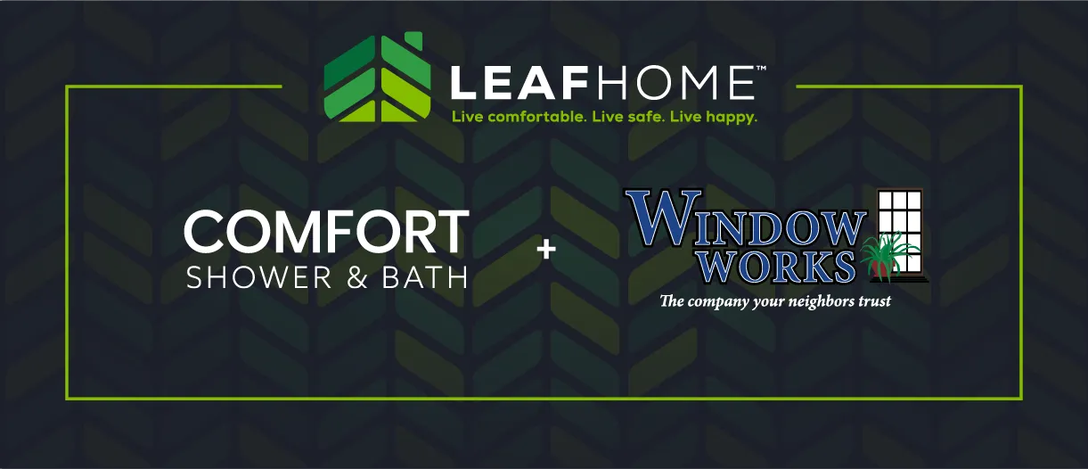 announcement graphic for comfort shower & bath with window works